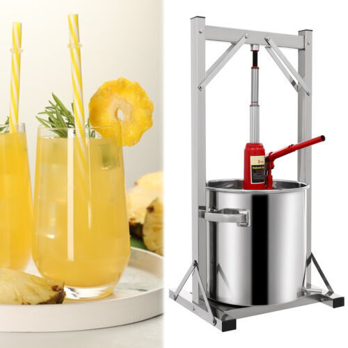 5.8Gal Fruit Wine Press, Manual Stainless Steel Cider Press with Hydraulic Jack