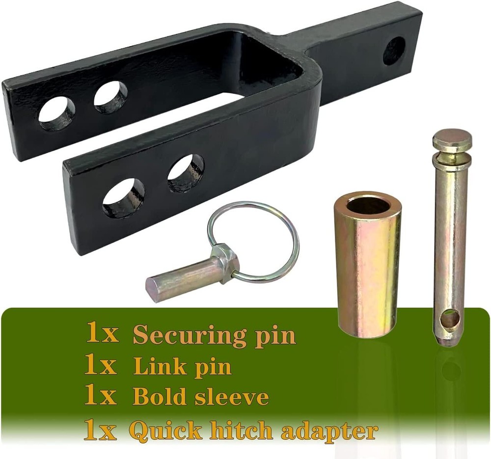 Versatile Quick Hitch Adapter with Adapter Sleeve for Category 1 Quick Hitch
