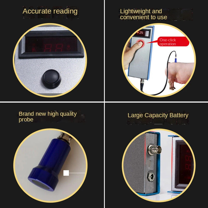Pig Back Fat Detection Equipment Farm Animals Criterion Precise Detector