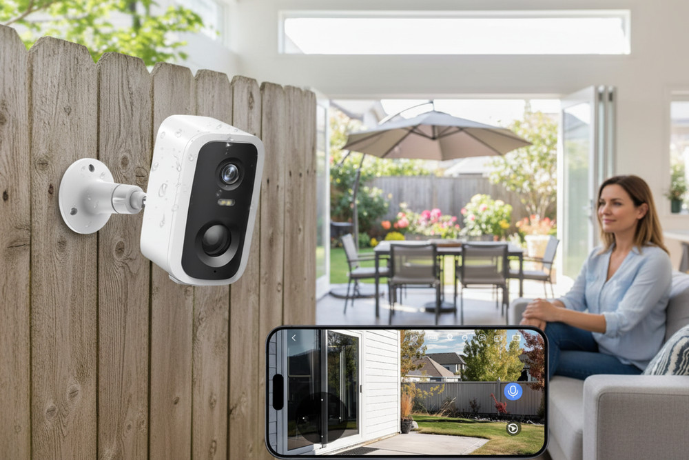 Wireless Outdoor Security Camera WiFi Spotlight Motion Alert
