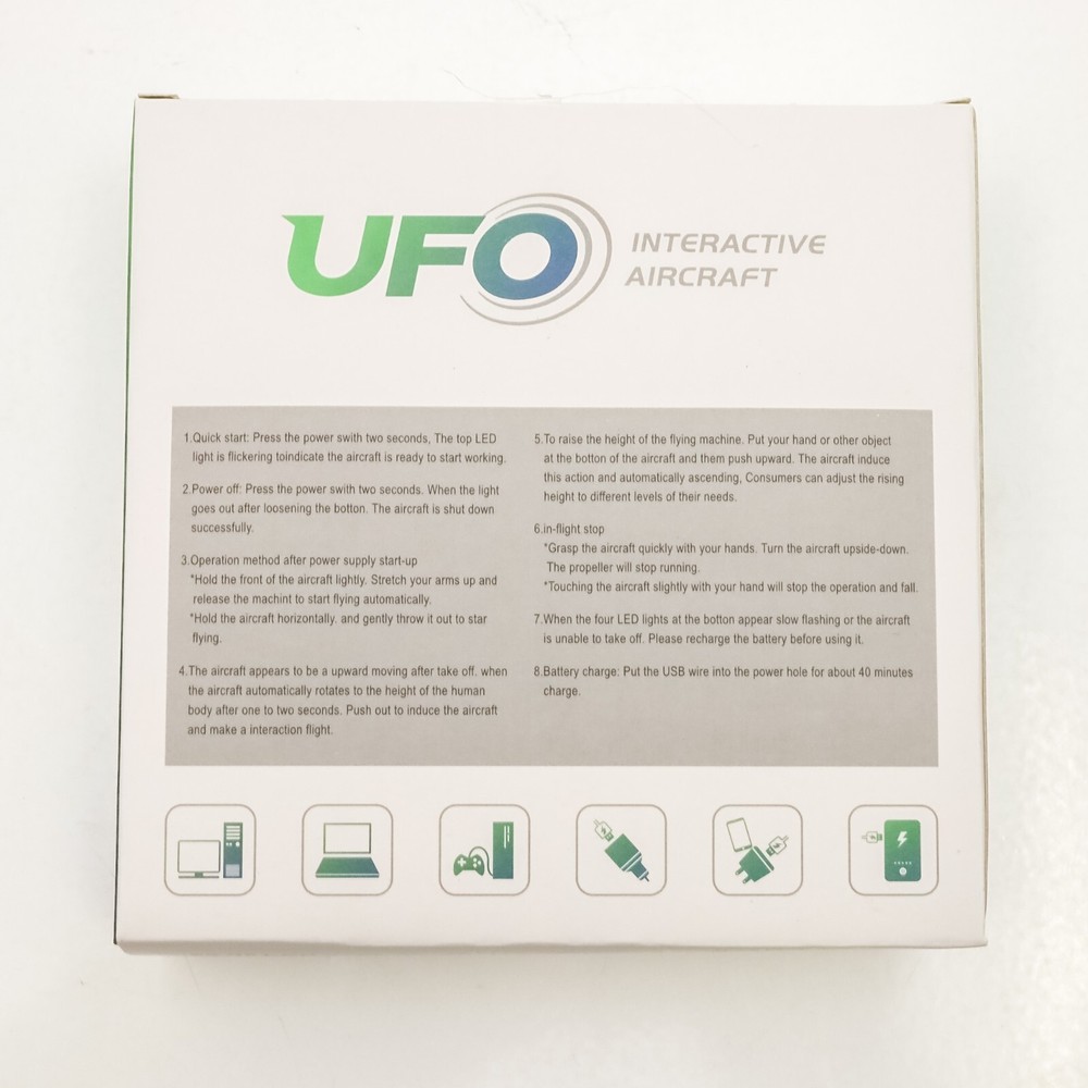 UFO Interactive Aircraft with Blinking Lights and High Low Speed Conversion