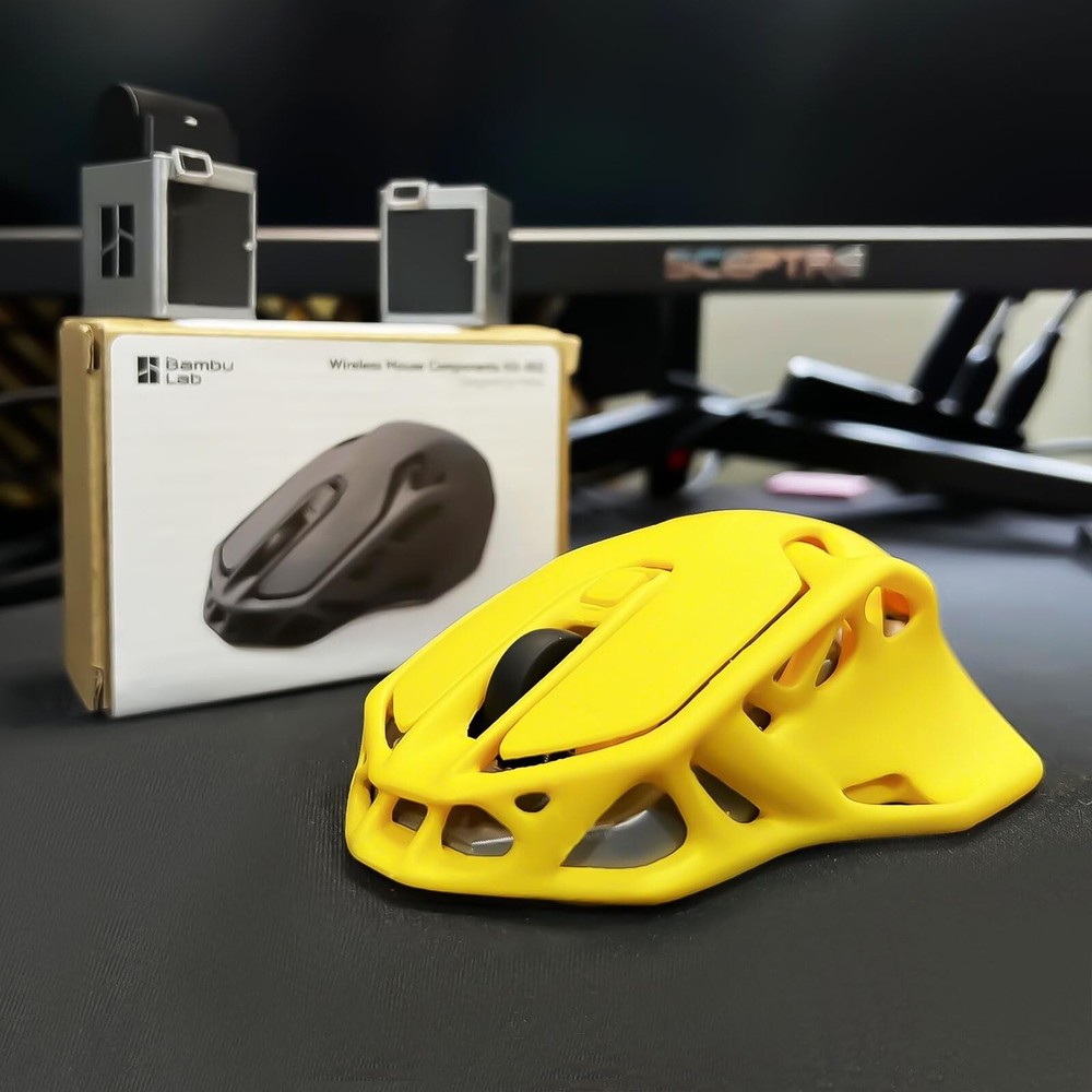 Bambu Lab Makerworld MH002 3D Printed Wireless Mouse Model Components DIY Cre...