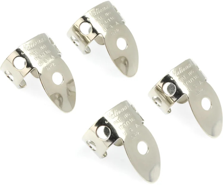 D'Addario NP2-04 National Nickel Finger Picks (4-pack)