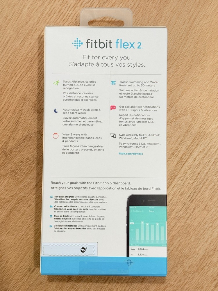 Fitbit Flex 2 Activity Tracker - Black - NEW SEALED