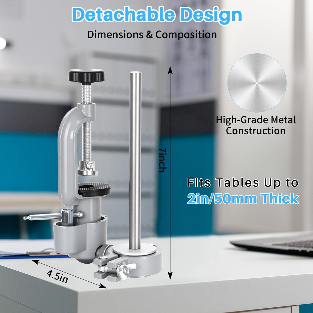 Typodont Teeth Model Mount, Pole Teeth Model Training Mount Fixed on Desk Tra...