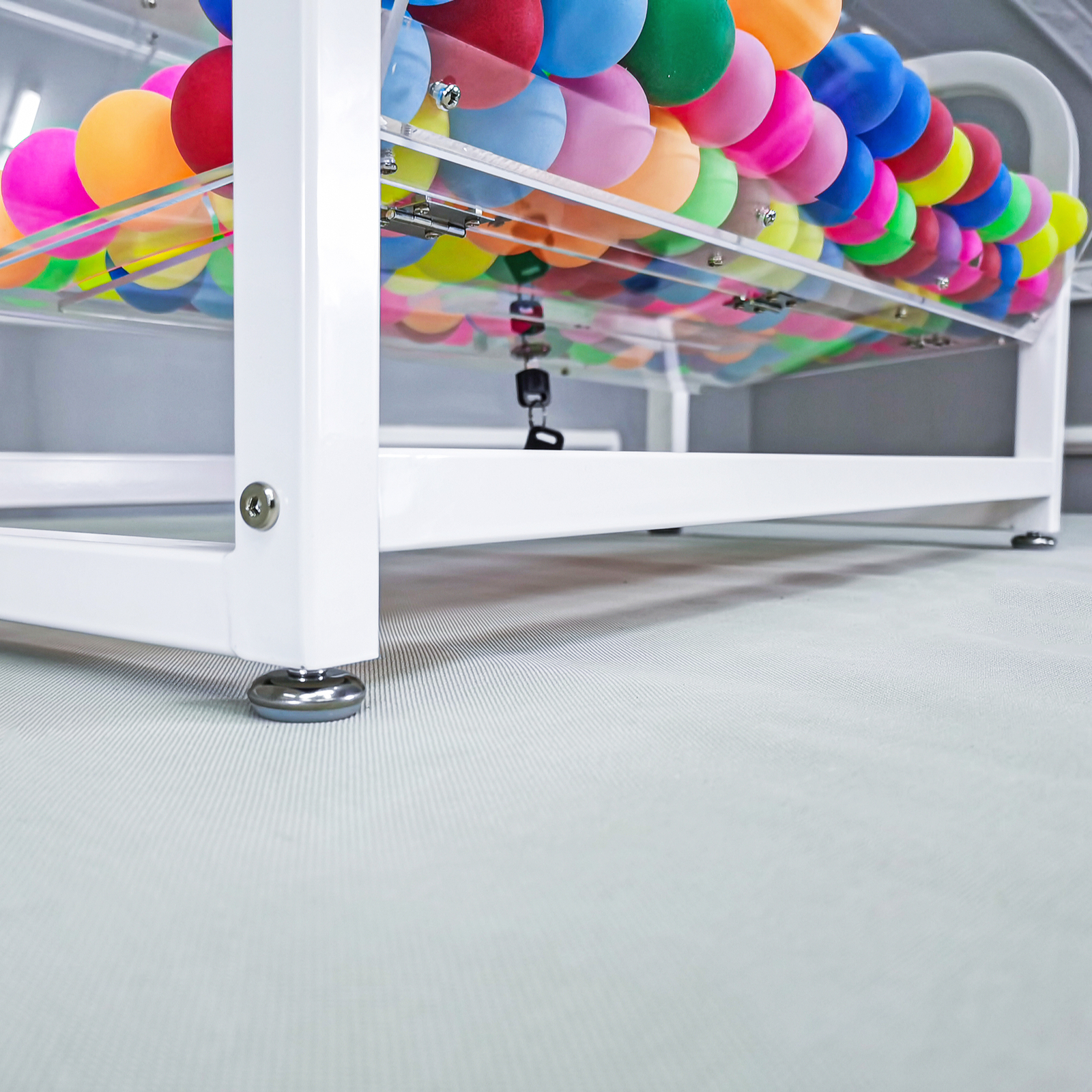 30x18x20" large Clear Acrylic Raffle Drum Metal Stand, Lucky Draw Ticket Box