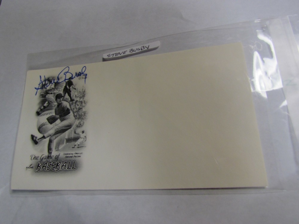 Steve Busby Signed Autographed First Day Cover Envelope