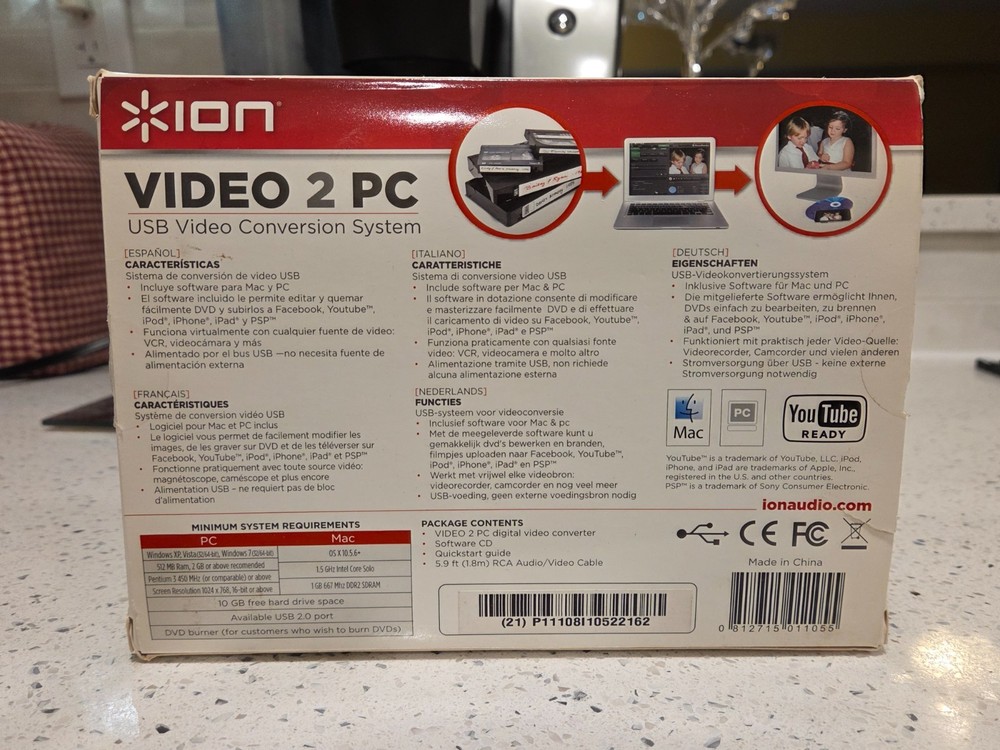 ION VIDEO 2 PC USB VIDEO CONVERSION SYSTEM
