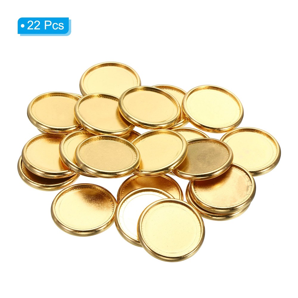 28mm Book Binding Discs 22pcs Discbound Expansion Discs Plating Round, Golden