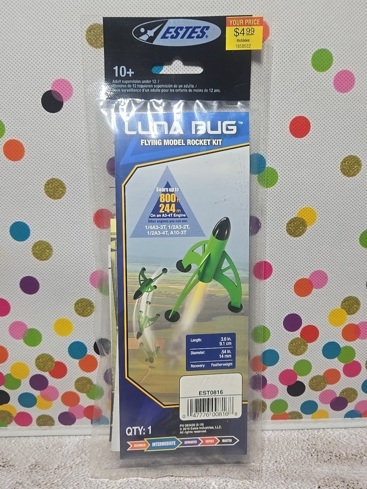Estes 0816 Luna Bug Rocket Launch Set Intermediate - NIP