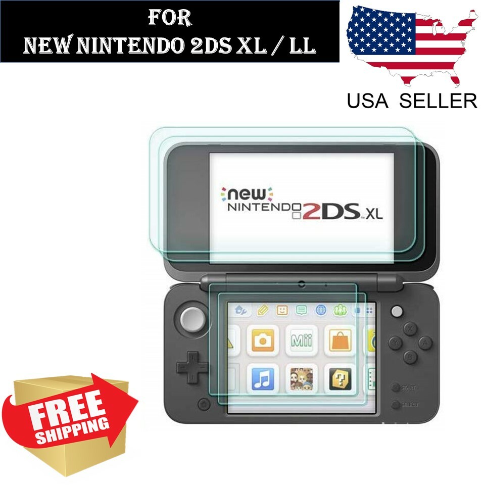 2-Pack Ultra Clear Screen Protector Shield Saver For New Nintendo 2DS XL LL