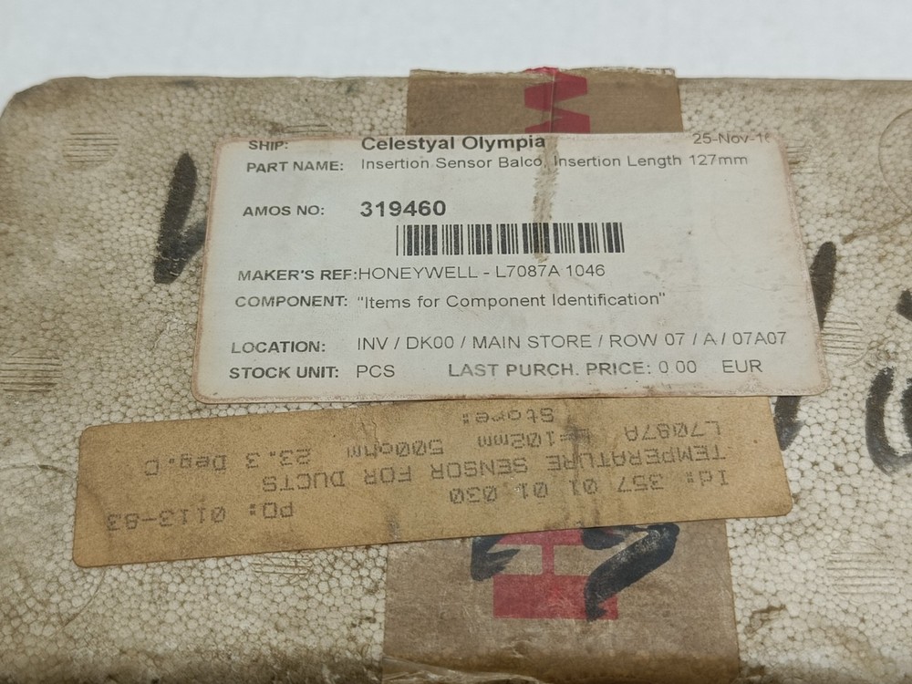 Honeywell L7087A Insertion Sensor