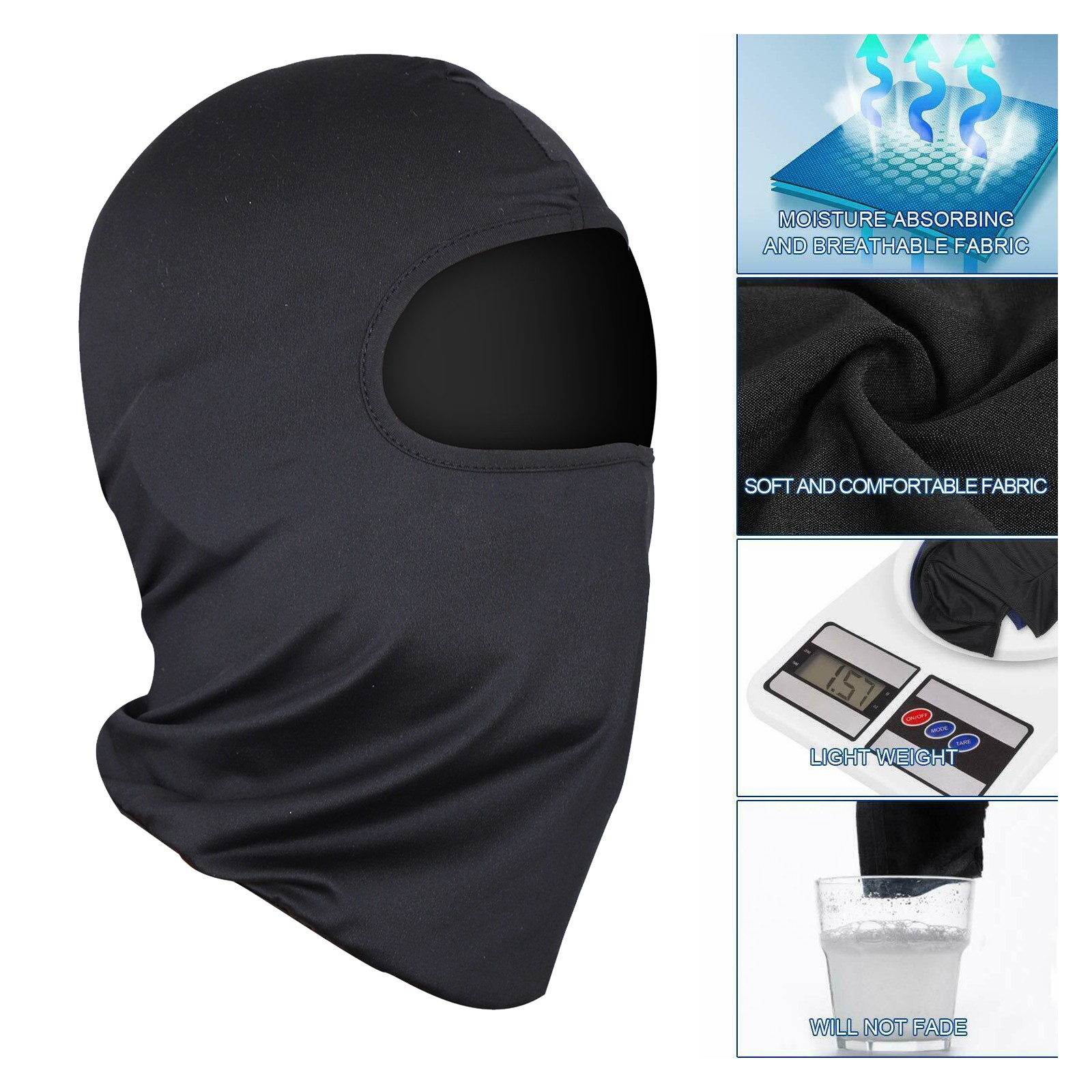 5-50PCS Tactical Balaclava Thin Full Face Mask Lightweight Motorcycle Warmer Ski