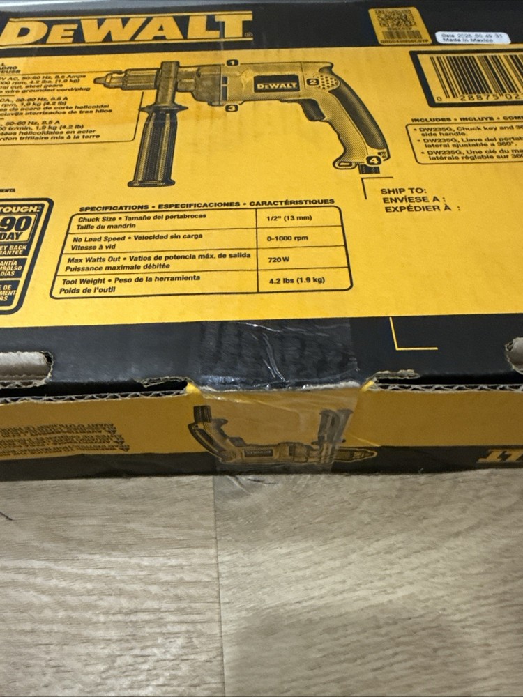 DEWALT DW235G 1/2" Variable Speed Corded Drill - Yellow