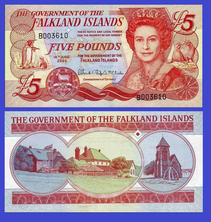 Falkland Islands 5  pound 2005  - Copy