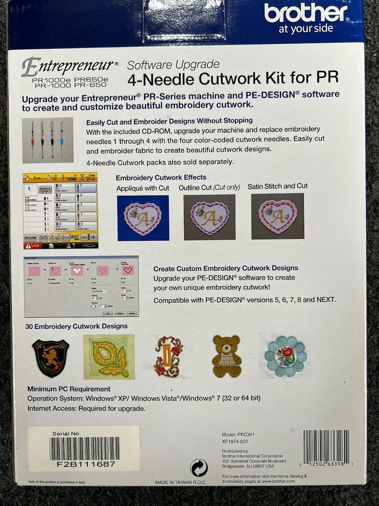 Brother 4-Needle Cutwork Kit for PR