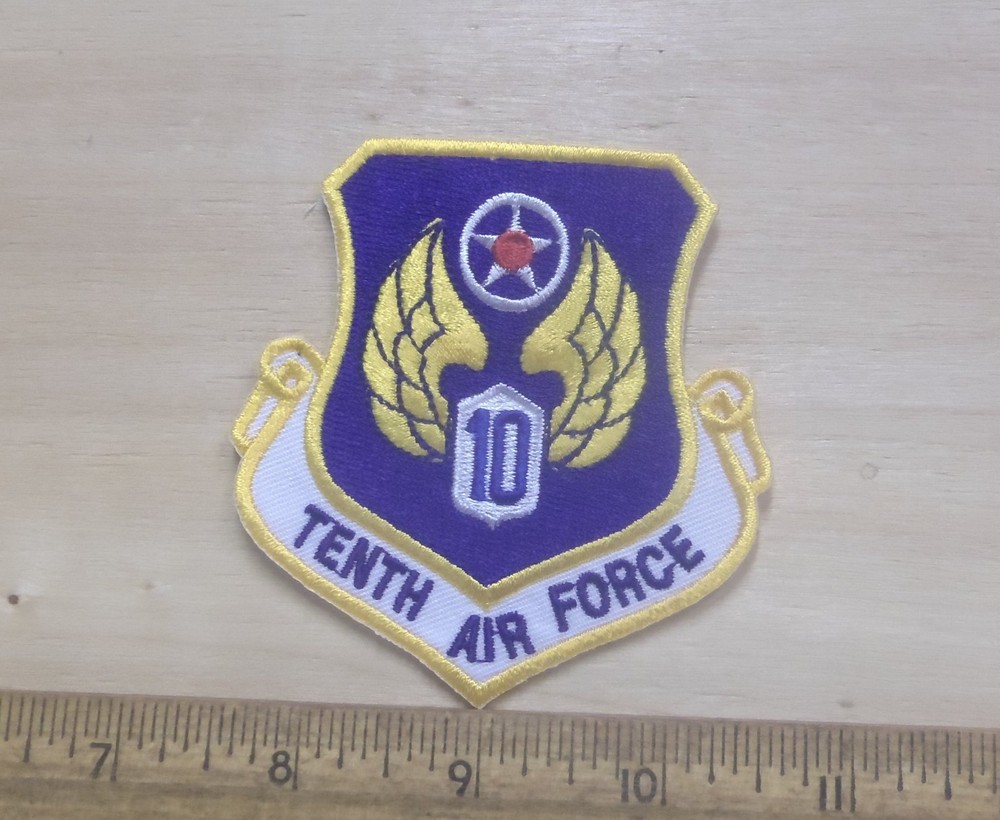 US Air Force - 10th Air Force - Shield Embroidered Patch