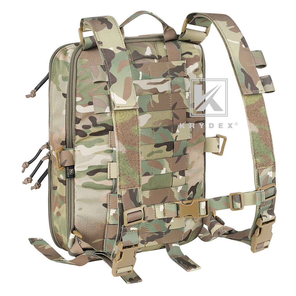 KRYDEX D3 Flatpack 23L Tactical Expandable Backpack MOLLE Travel Pack Multicam