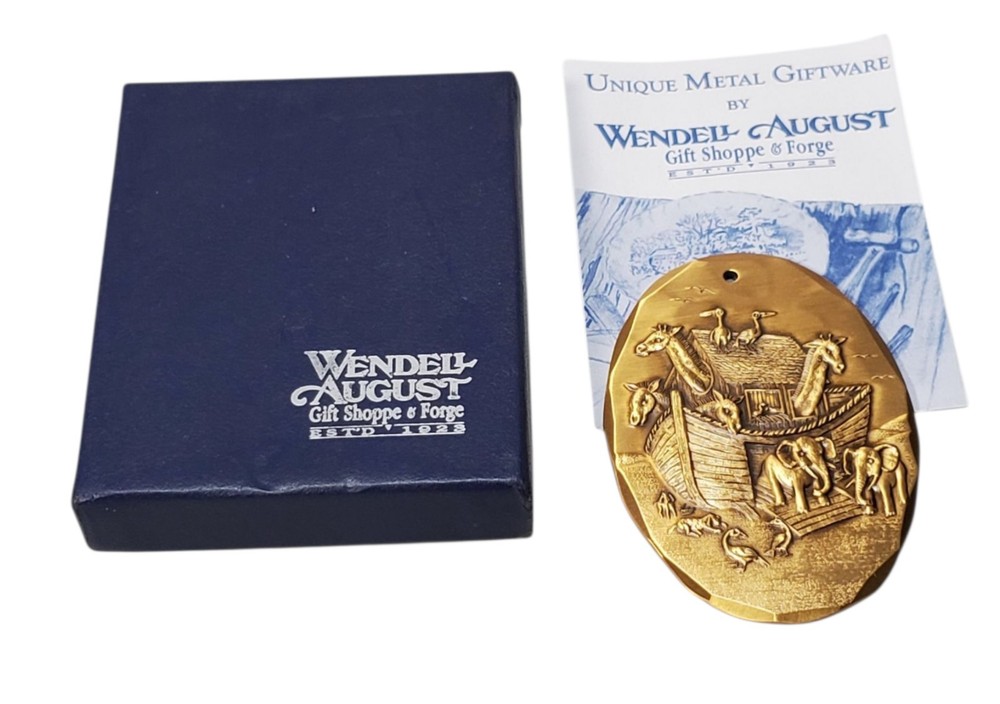 Wendell August Forge Solid Bronze Noah's Ark Christmas Ornament