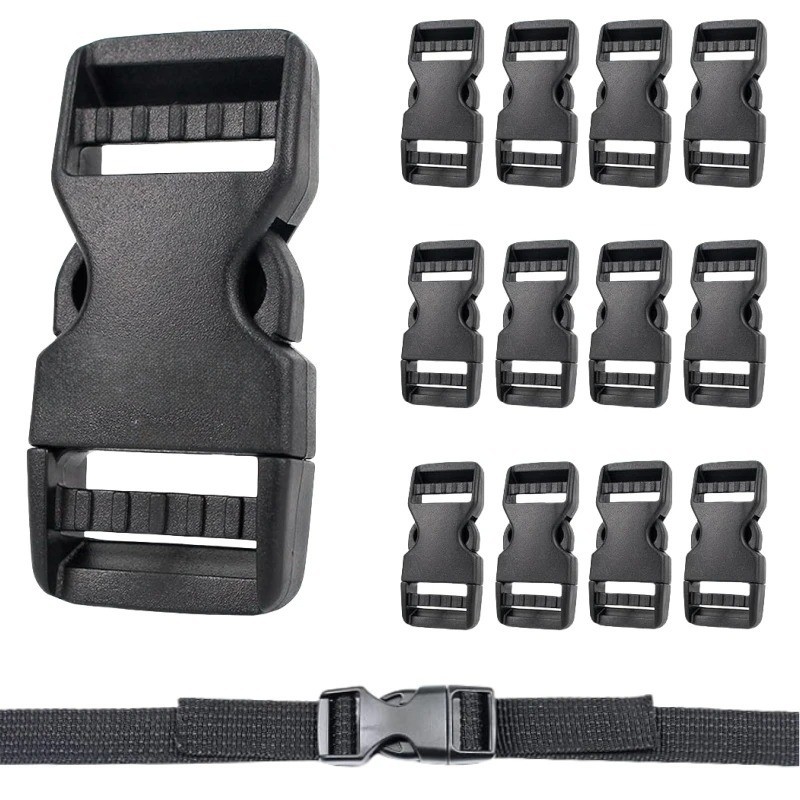 10 Plastic Black Strap Webbing Side Release Buckle Clasp Craft