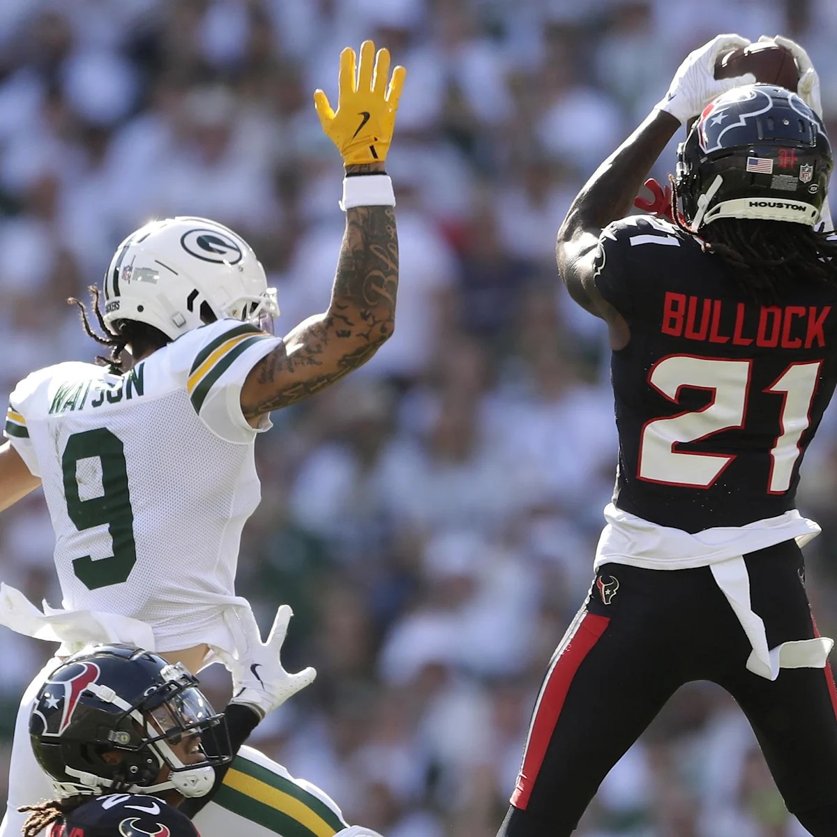 🏈Nico Collins, Calen Bullock, Kamari Lassiter Signed Texans Practice USED Ball