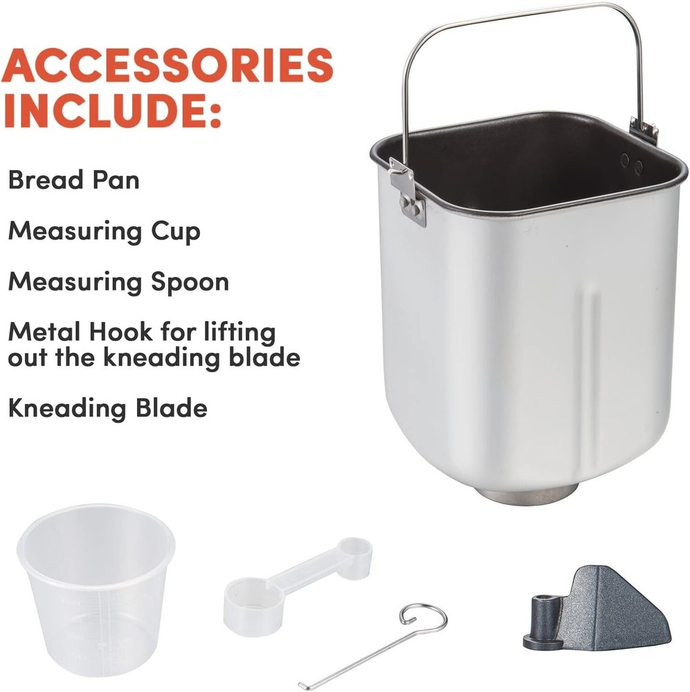 Programmable Bread Maker 3 Loaf Sizes 19 Functions Gluten Free 2 Lbs Mint