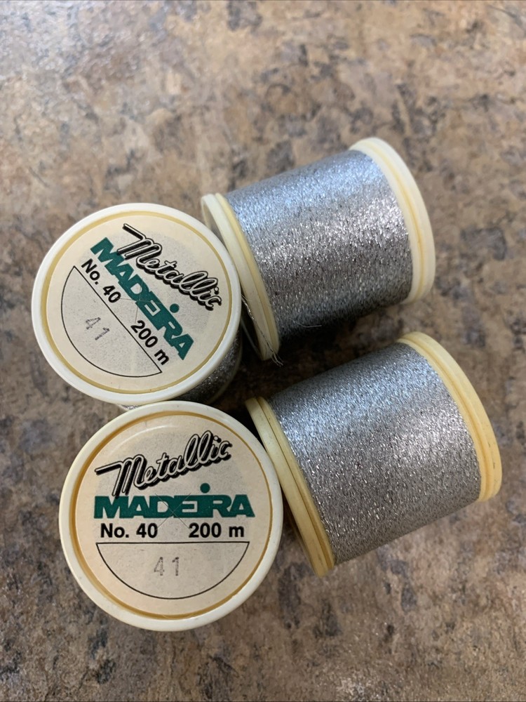 4 Spools MADEIRA Metallic Polyester Embroidery Thread 200M, # 41