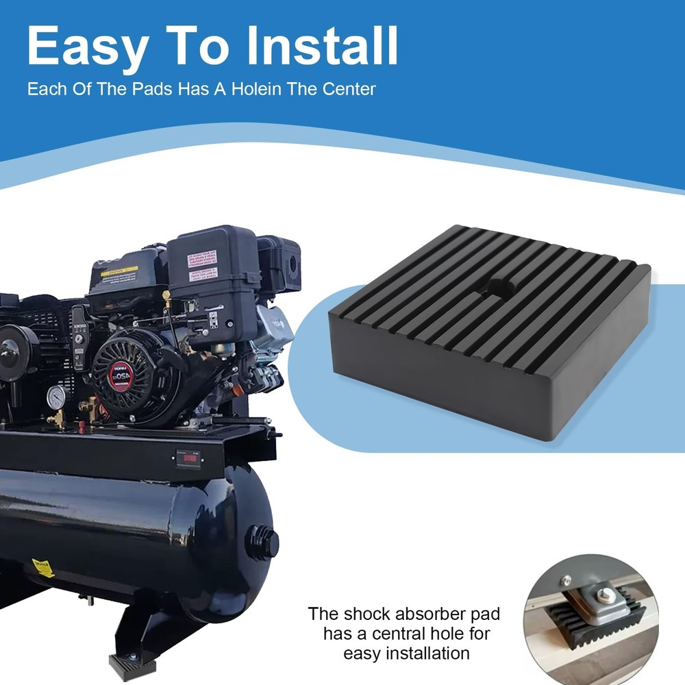 Solid Shock Pad for Air Compressor Pads or Equipment Shock Absorbing, Solid R...