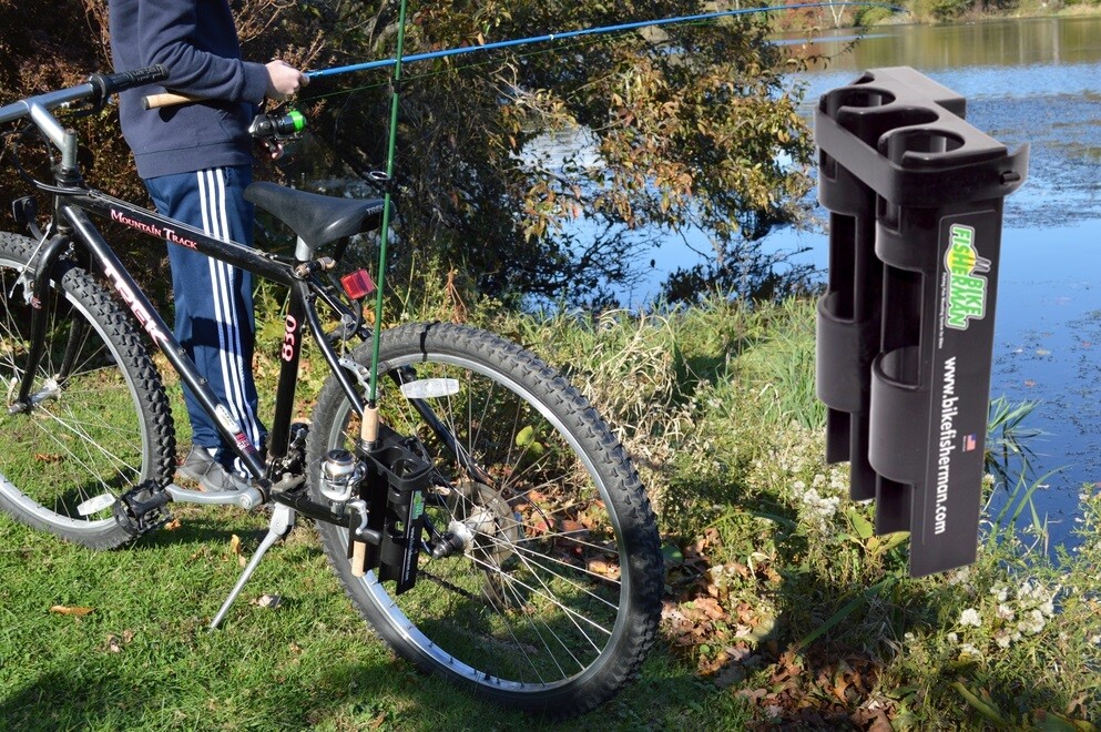 BIKE FISHERMAN - Bike Fishing Rod Holder - Holds 2 Rods - Easily Mount - Secure