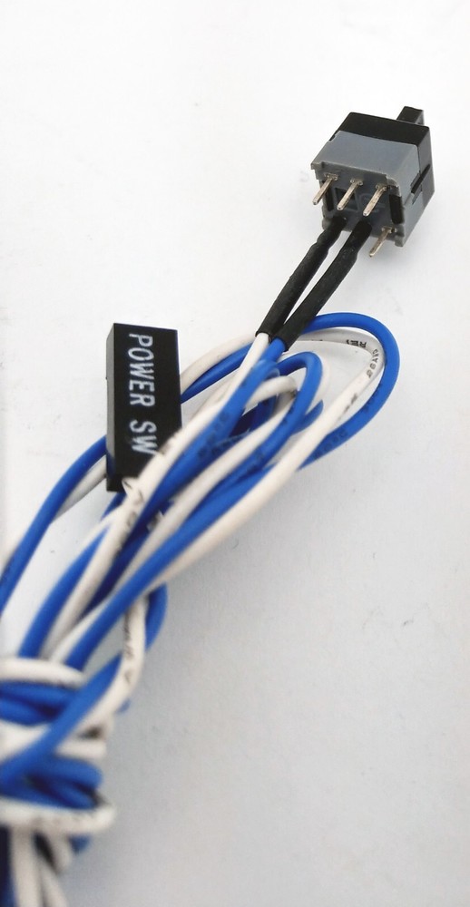 2pack: PC Case Front Panel ATX Motherboard Push Button On/Off Power Switch Cable