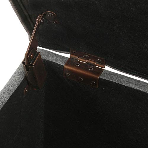 24" Storage Ottoman, Gray Gary