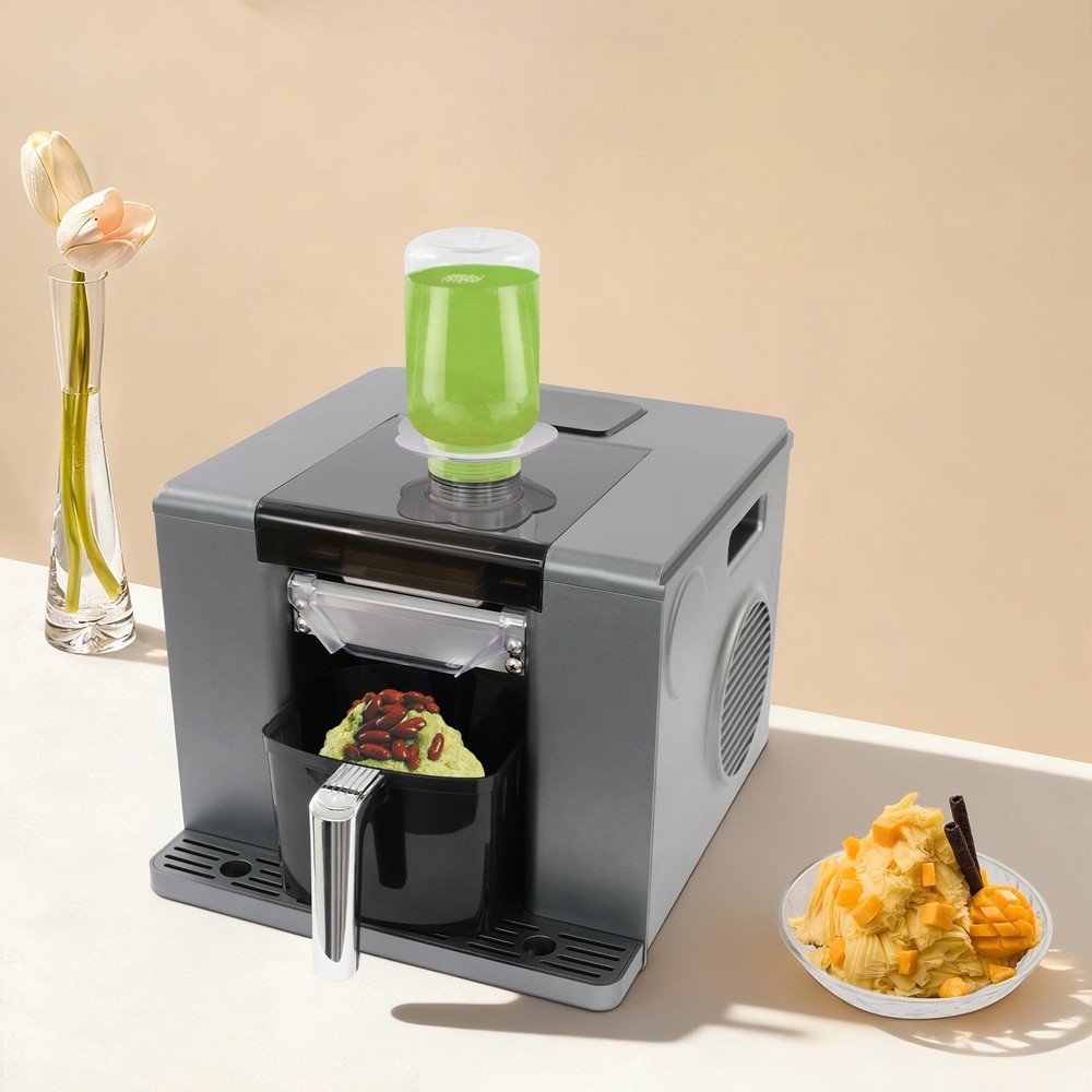 Snowflake Ice Making Machine Shaved Ice Machine Automatic Shaved Ice Maker Grey