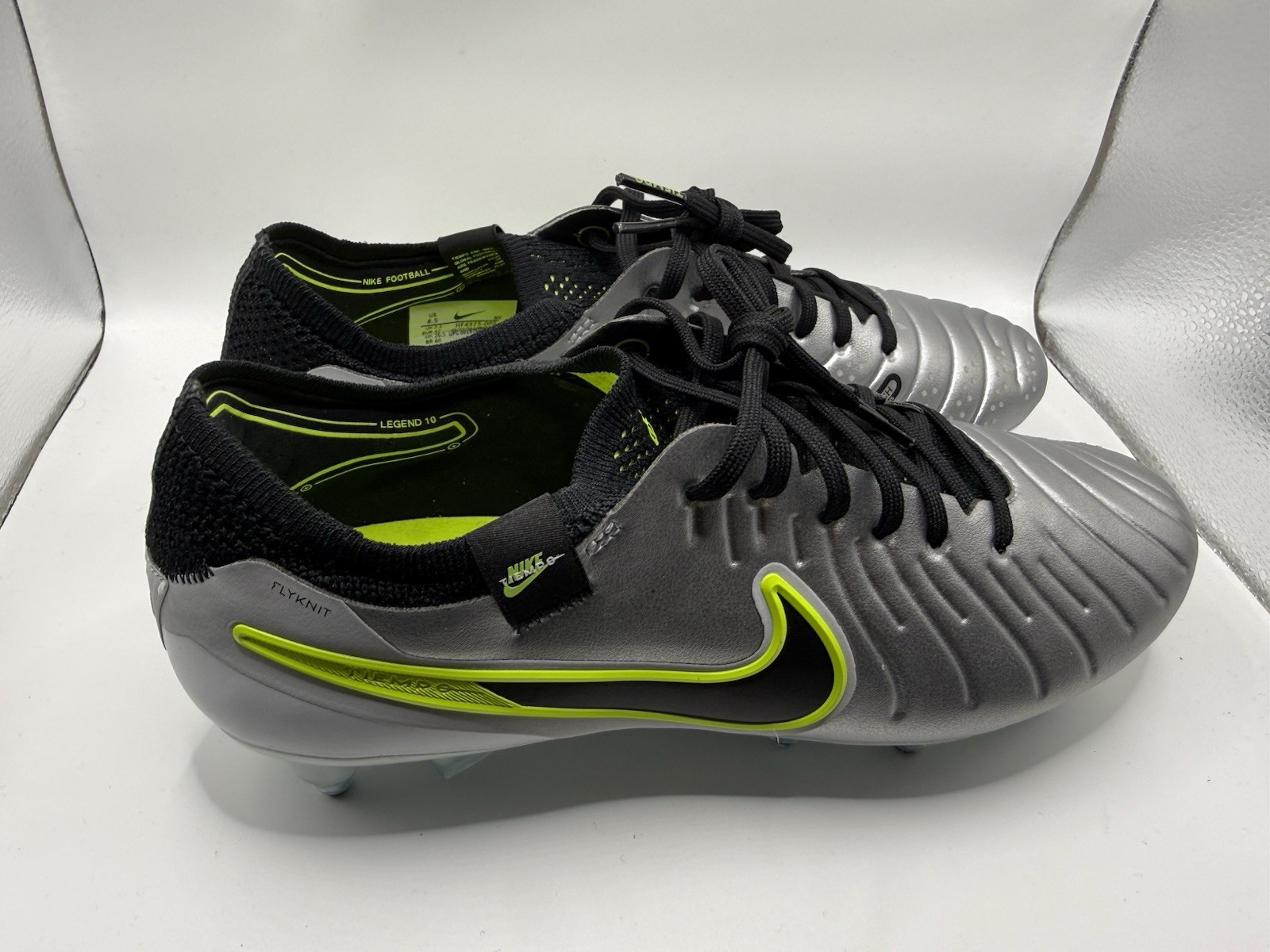 Nike Tiempo Legend 10 Elite Silver Sg Pro Anti Clog HF4375-002 $250 - Size 8.5