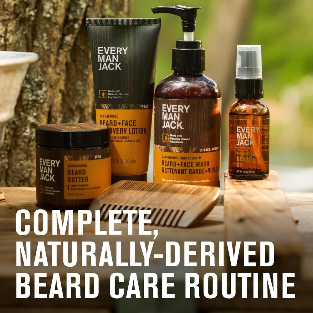 Every Man Jack Beard Essentials Gift Set for Men – Complete Routine with 5
