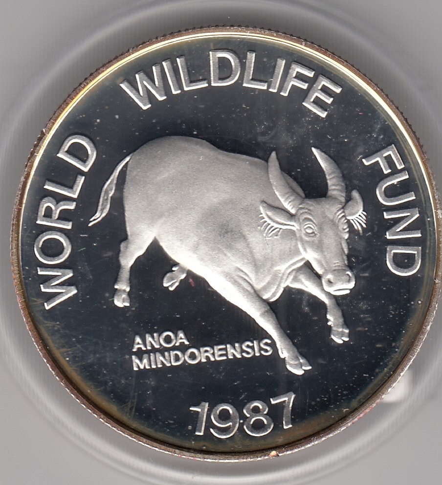 1987 Philippines 200 PISO - World Wildlife Fund - Anoa Mindorensis   A5