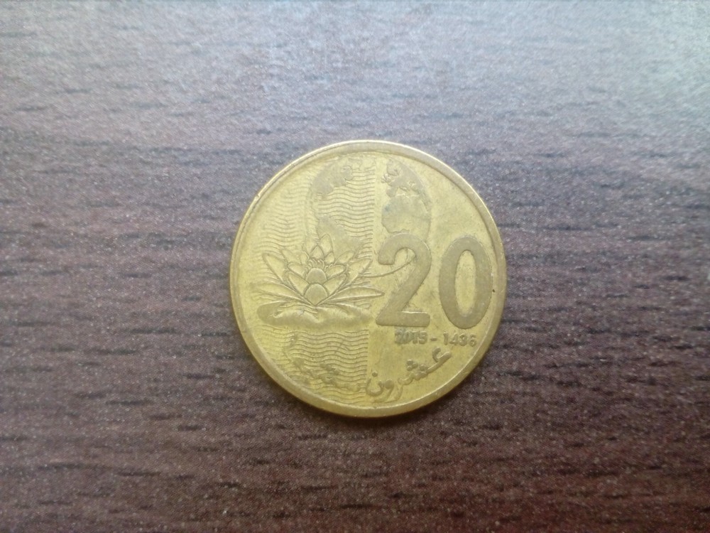20 Centimes Morocco Coin Design 2015