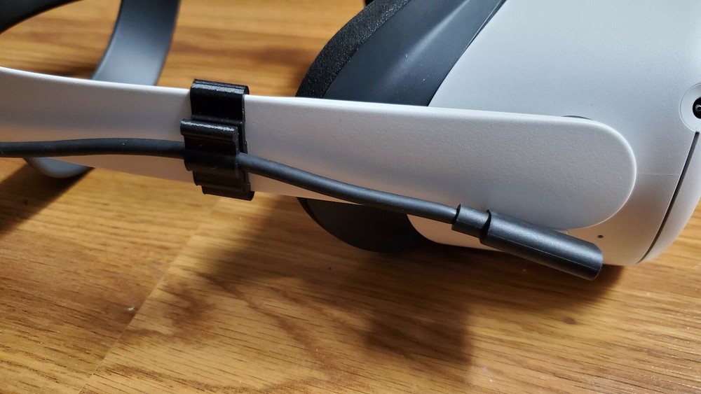 Meta Oculus Quest 2 Cable Clips (3 total) for Link on Elite Strap (pair + extra)