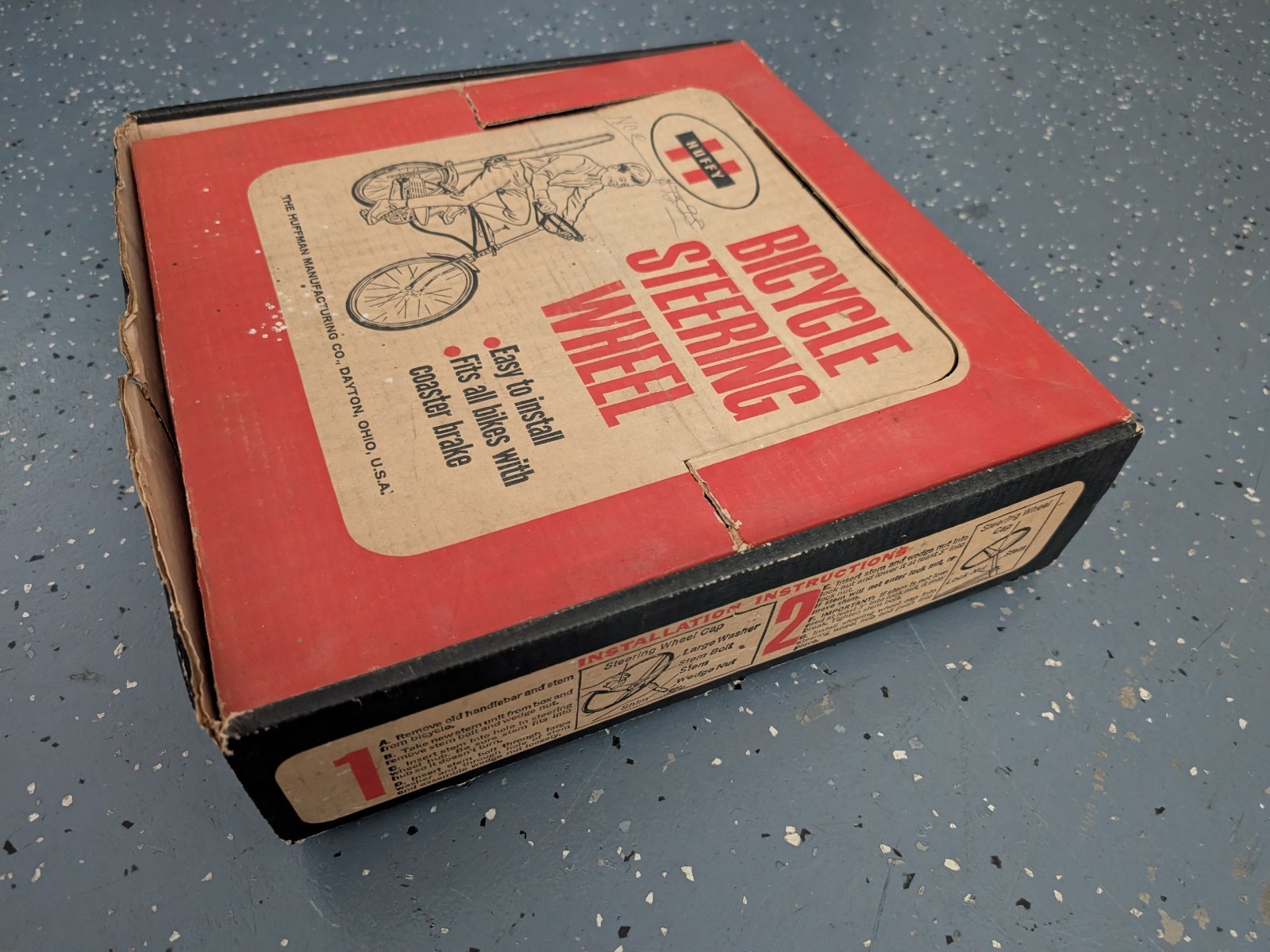 HUFFY STEERING WHEEL ORIGINAL VINTAGE MUSCLE BIKE ACCESSORY in BOX