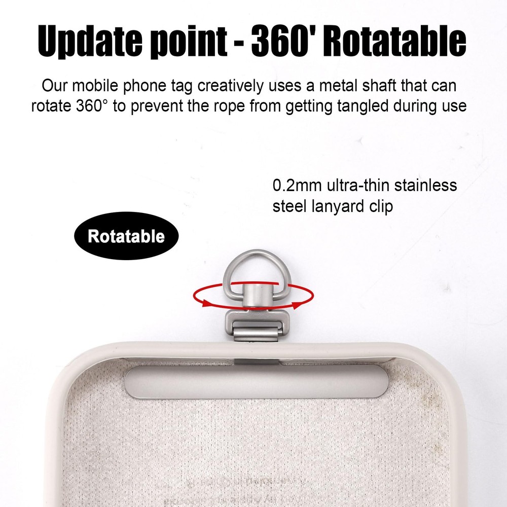 BOXOB Phone Tether Tab, Stainless Steel Cellphone Metal Patch Medium, Silver