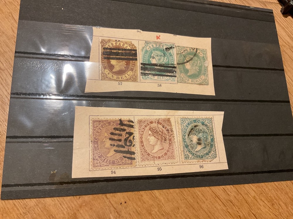 Spain classic stamps on piece   B1772