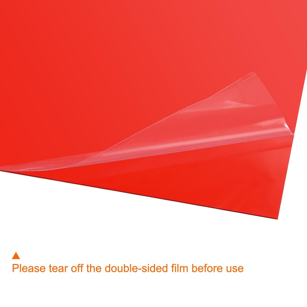 4pcs Gel Light Lighting Filter Plastic PVC Red Sheets