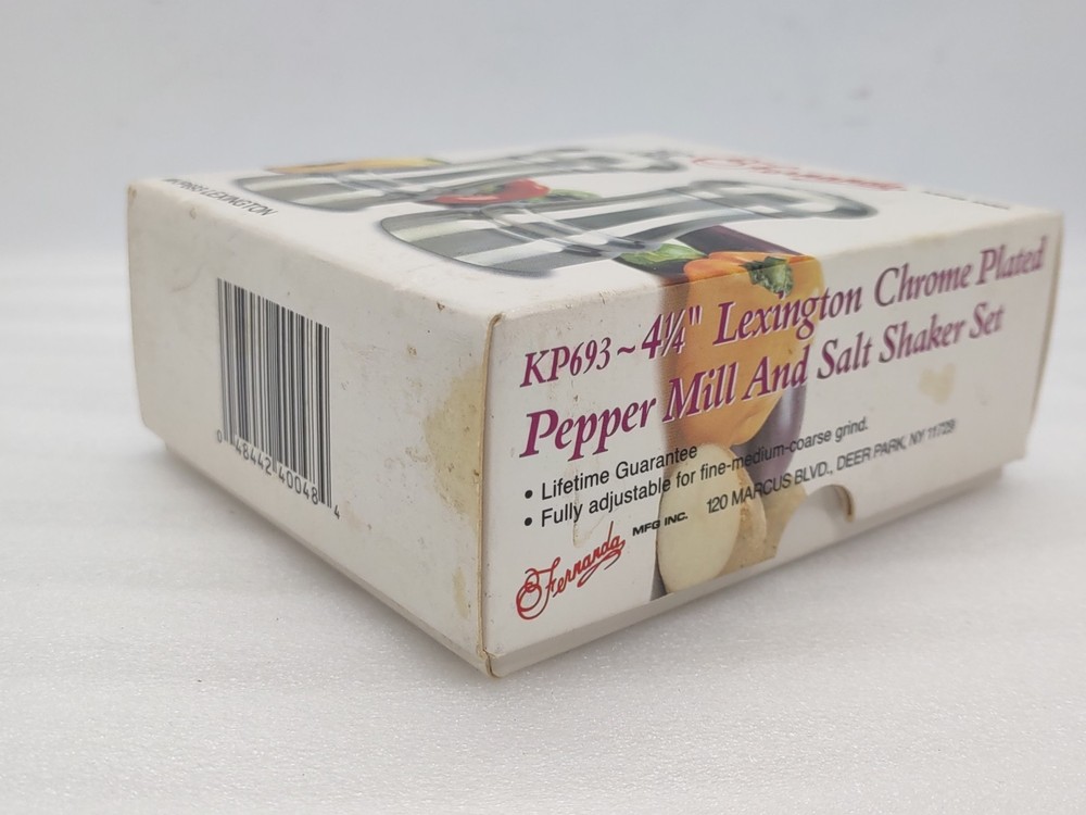 Fernanda Pepper Mill and Salt Shaker Set - Opened Box-unused