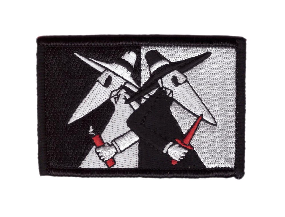 Black Spy vs Spy Morale Tactical Hook Fastener Patch