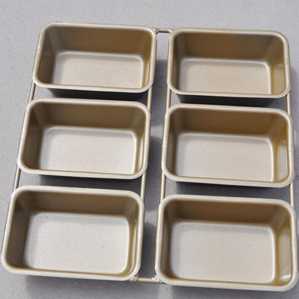 Rectangular Non-stick Baking Mold 6 Grids Toast Mould Baking Gadget Cake Mold US