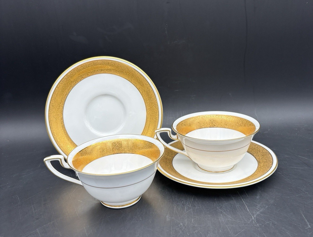 Two Royal Worcester CORONA Cups and Saucers