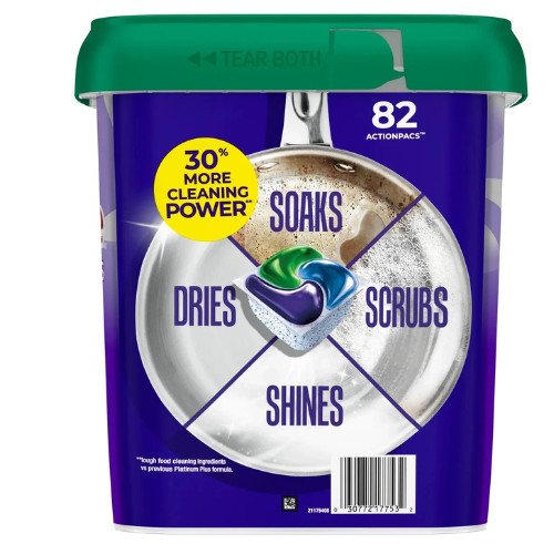 Cascade Platinum Plus Actionpacs, Fresh Scent, 82 Count