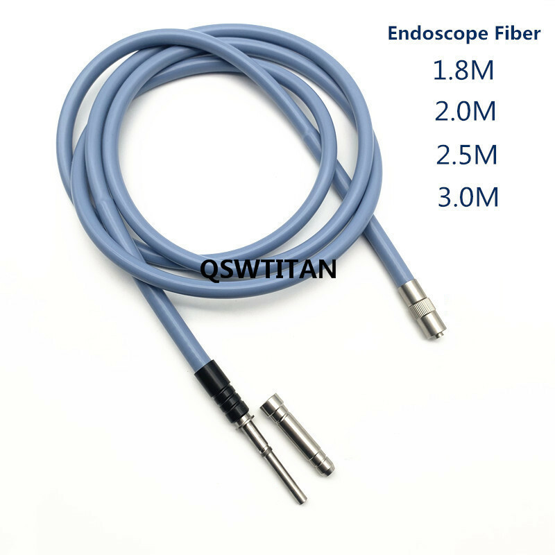 Silicone cable Endoscop Fiber 1.8m-3m Light Source Microscope Guide interface