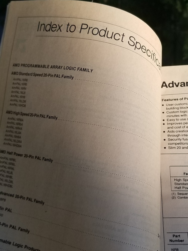 VINTAGE DATA BOOK ELECTRIC MANUAL PROGAMMABLE ARRAY LOGIC