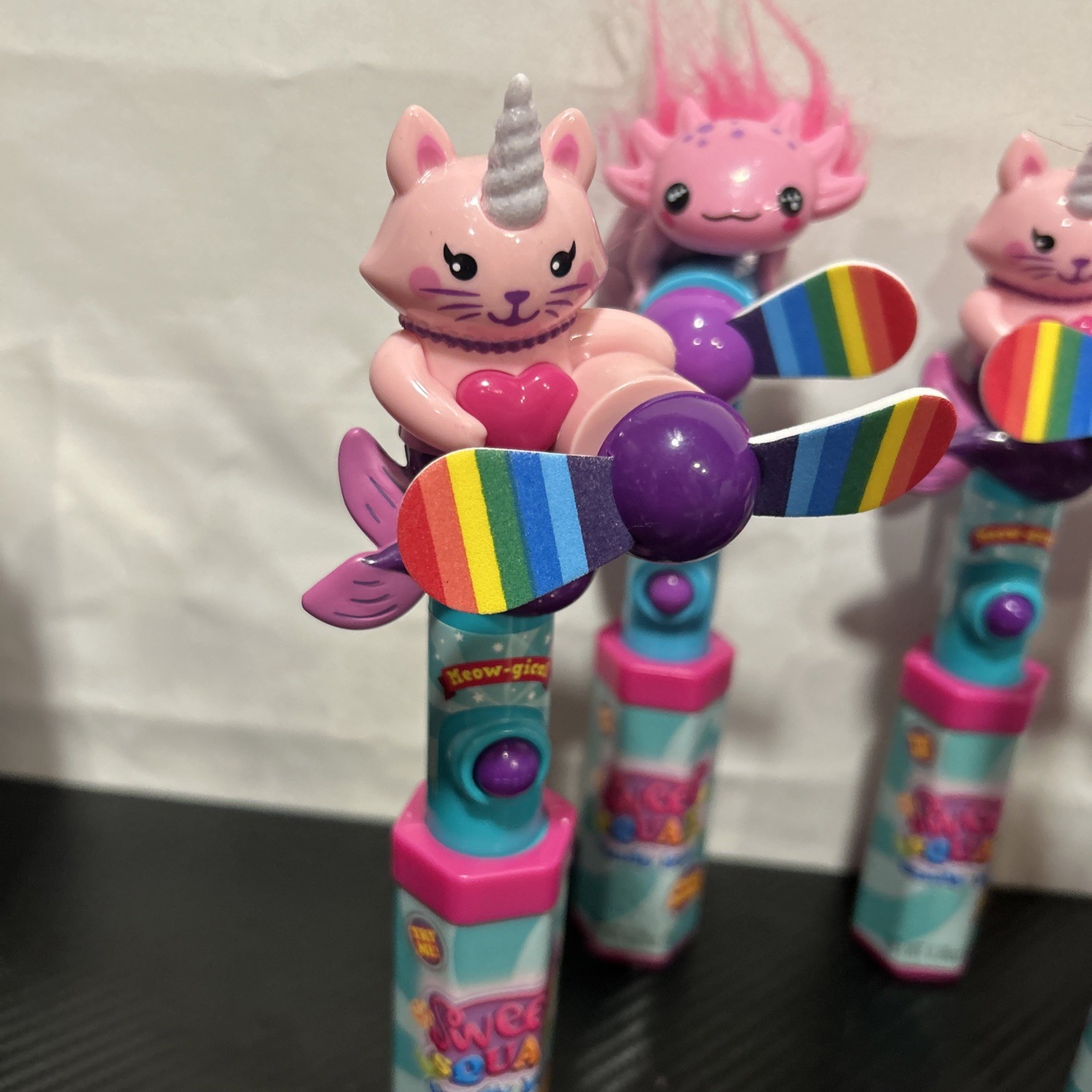 Sweet Squad Candy Fan Ages 3+ Axolotl & Unicorn Cat Mermaid Party Favors