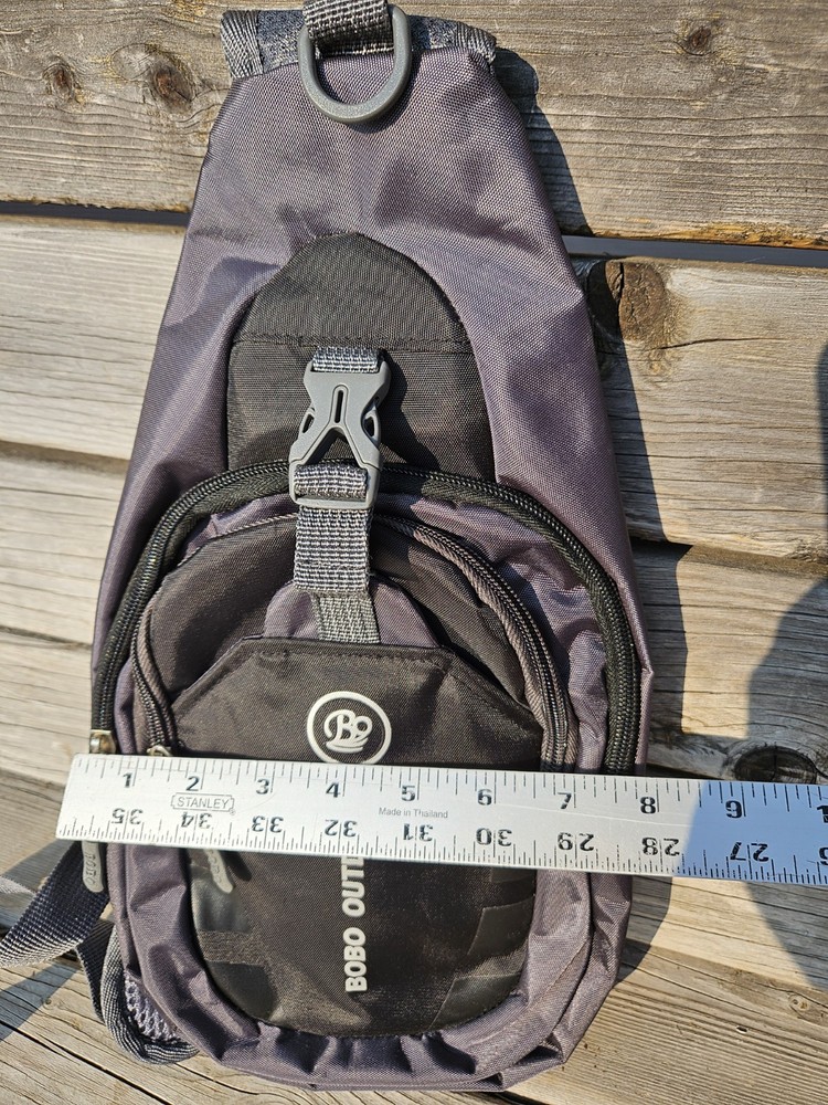 Bobo Outdoor Small Backpack Sling Shoulder Hiking Gray Adjustable